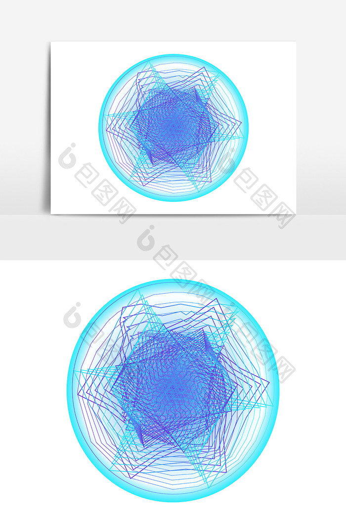 螺旋丸螺旋科技渐变纹理线条叠加元素AI