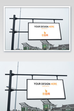 户外高空广告牌样机