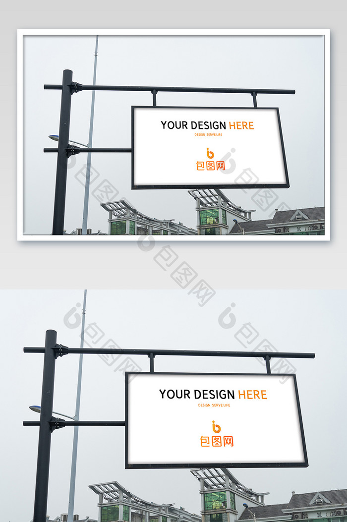 户外高空广告牌样机