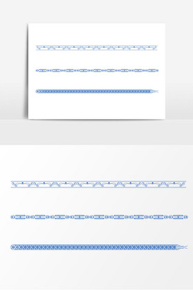 蓝色页眉分割线素材