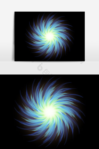 光影螺旋效果元素图片