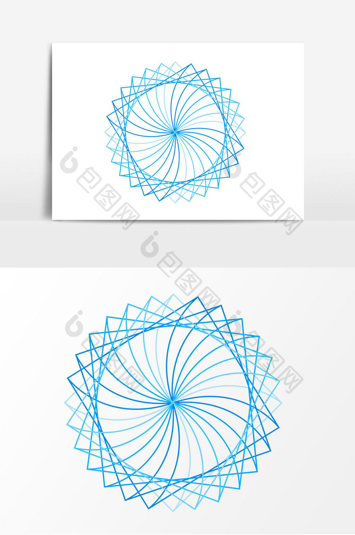 蓝色科技旋转矢量元素