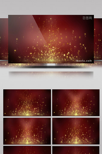 金色粒子上升舞台背景图片