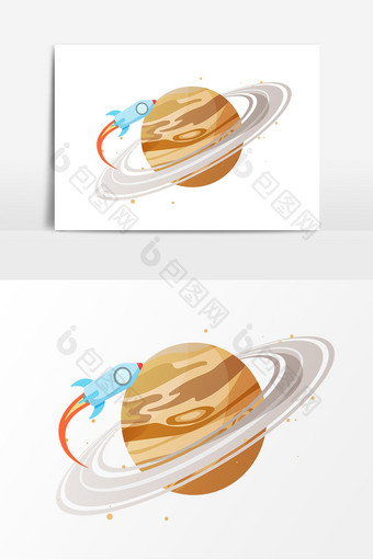 卡通土星星球元素图片