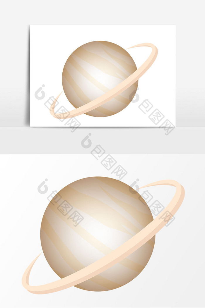 卡通土星星球矢量元素