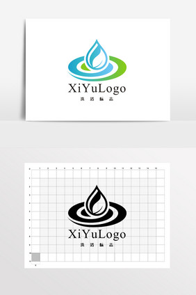 水滴净水器纯净水洗浴LOGO标志VI