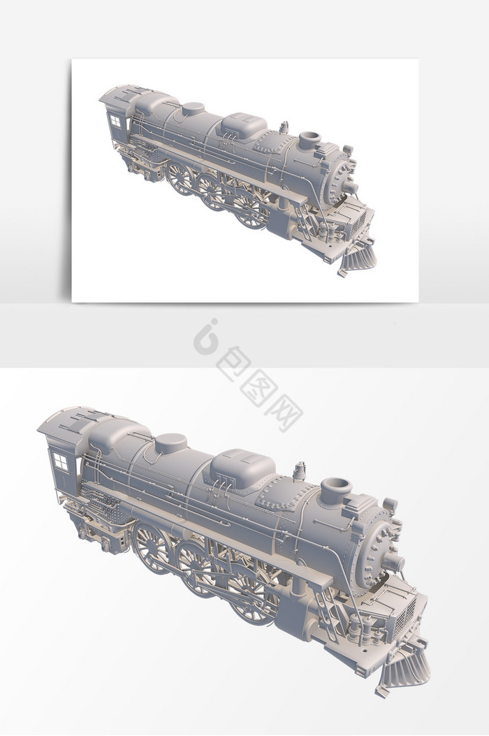 西式火车头模型图片