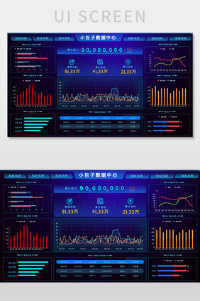 深色可视化大数据UI网页界面