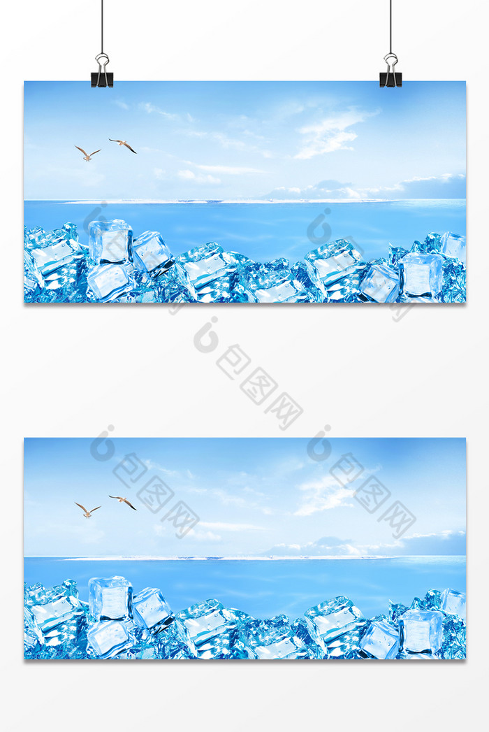 夏季冰爽清凉促销广告图图片图片