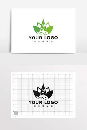 功夫茶茶叶茶壶茶楼LOGO标志 VI