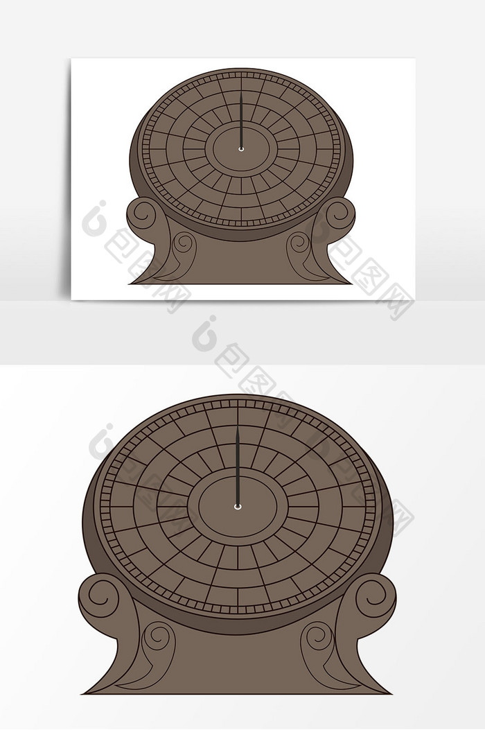 中国日晷矢量元素