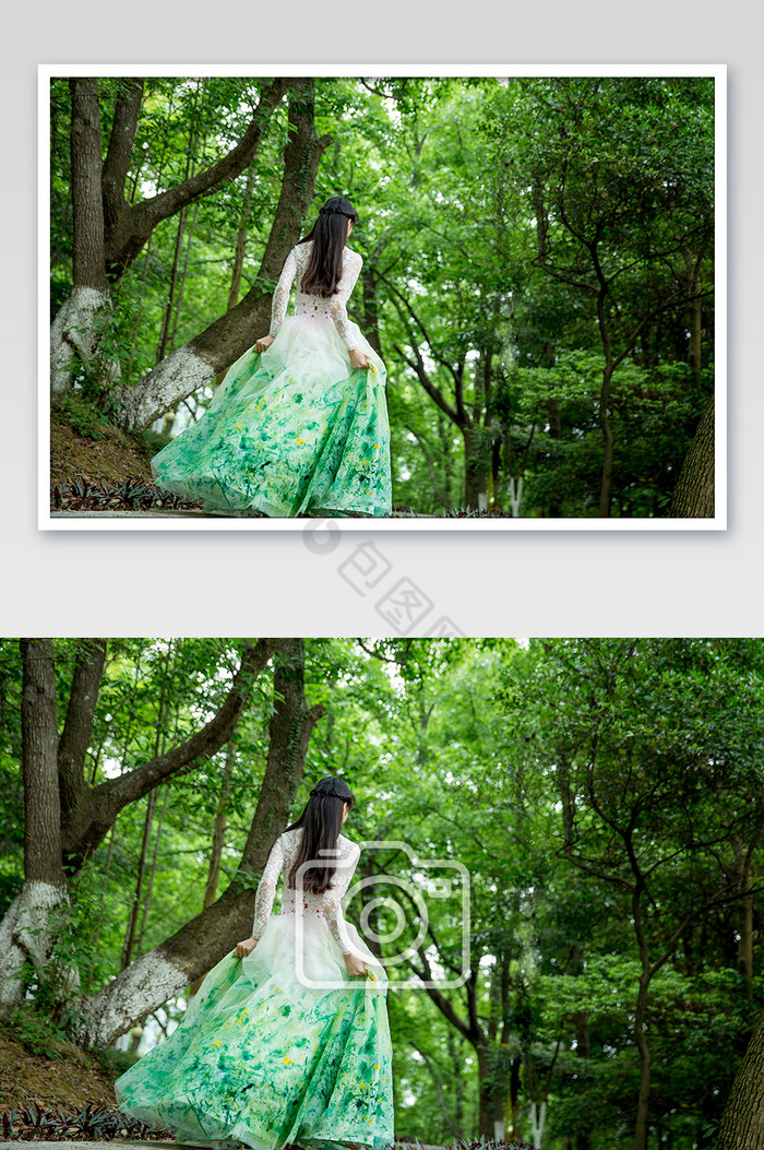 森林系少女绿野仙踪提群摆拍图图片