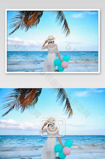 海边背影图片-海边背影素材免费下载-包图网