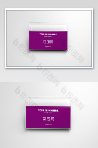 正简约大气透明亚克力卡位挂牌办公用品样机图片