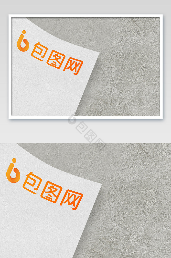 墙面颗粒质感纸张LOGO图片