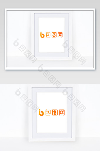 高档白色画框相框样机图片