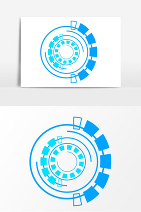 蓝色科技商务矢量元素
