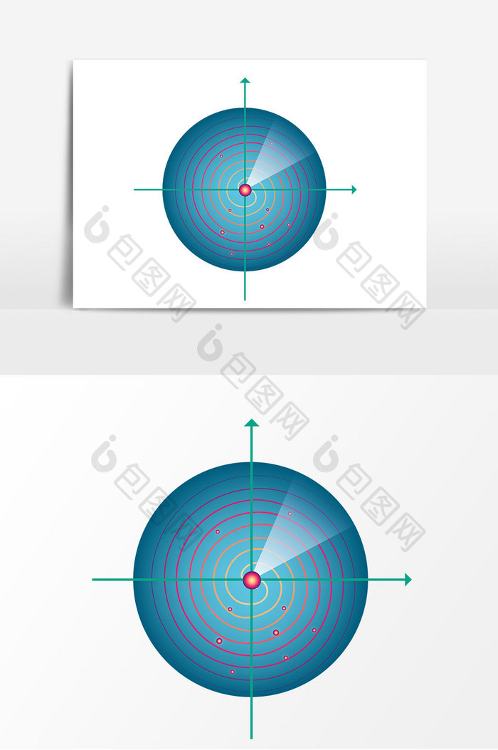 雷达探测图矢量元素