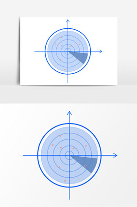 卡通雷达图矢量元素
