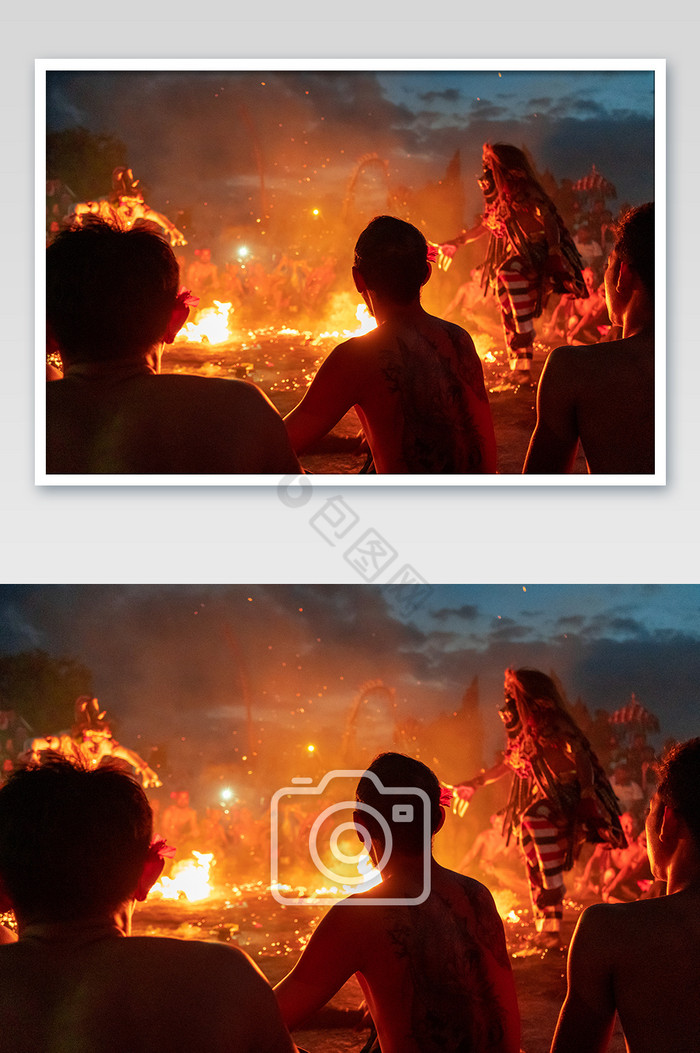 围着篝火起舞庆祝的人群图片