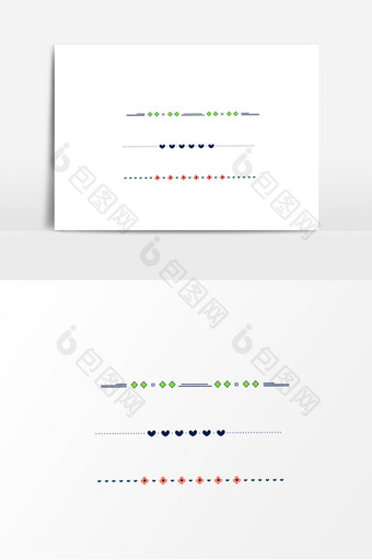 手绘分割线虚线元素图片