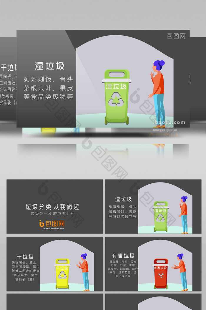 垃圾分类绿色环保公益宣传片会声会影