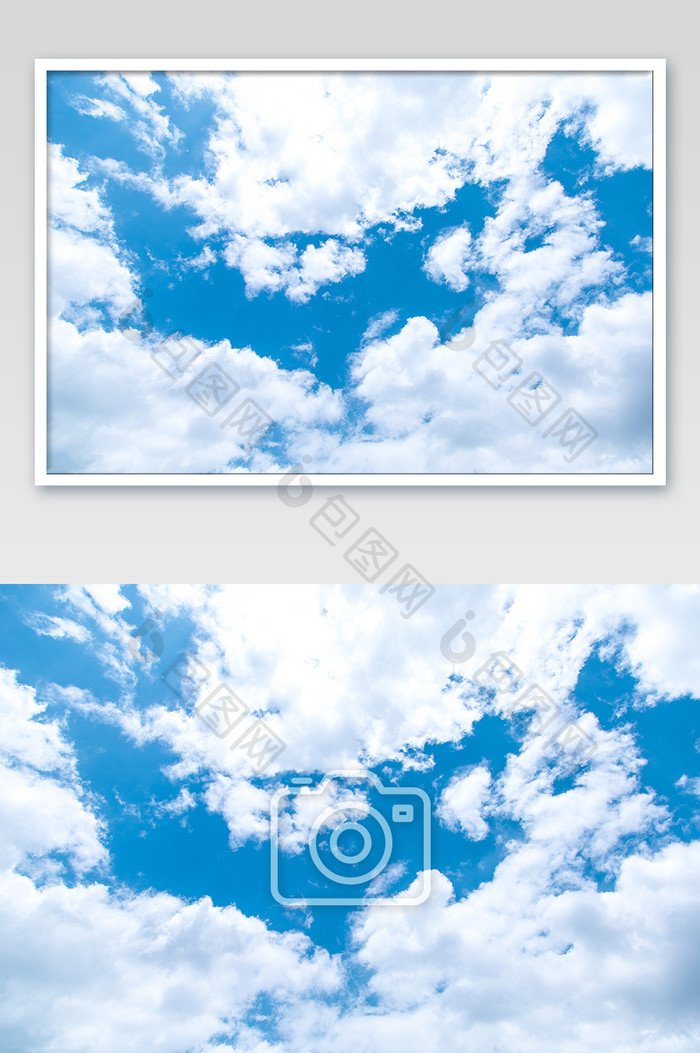大气清新夏季蓝天白云摄影图