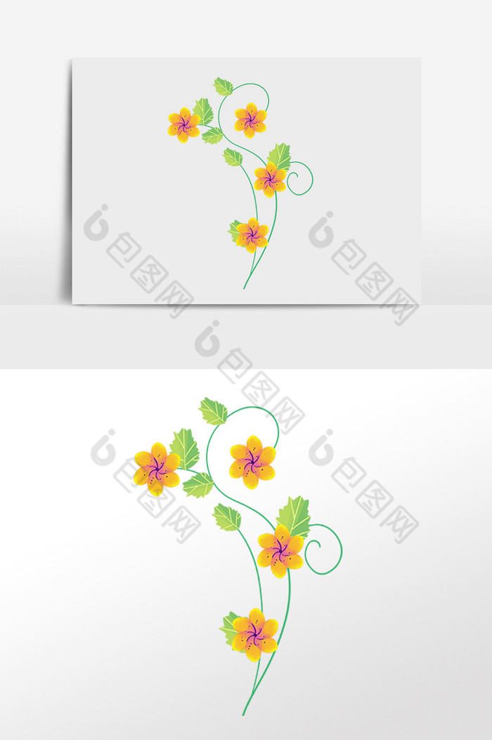 植物花朵花藤插画图片图片