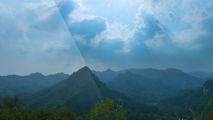 美丽中国延时风景尧山风景区风光旅游山川云