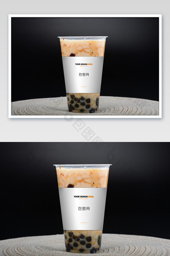餐饮塑料杯子logo展示样机图片
