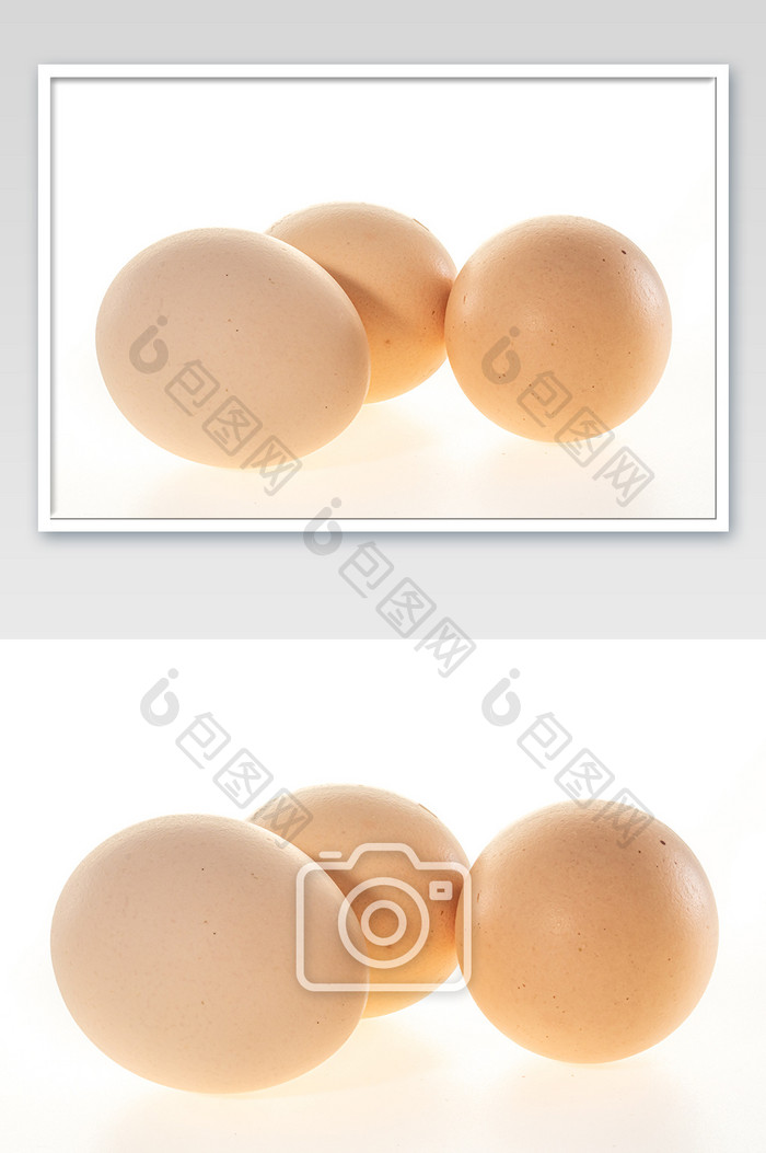 三个新鲜鸡蛋白底图