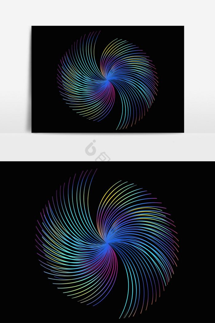 彩色旋涡螺旋丸图片