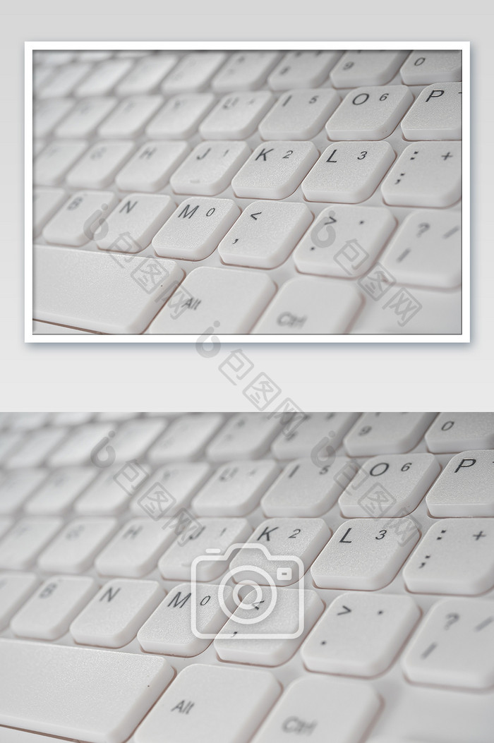 白色办公用打字键盘图片