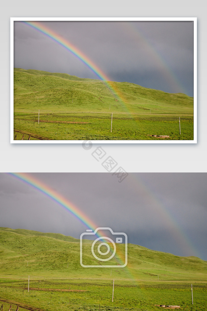 雨后彩虹双彩虹摄影图图片