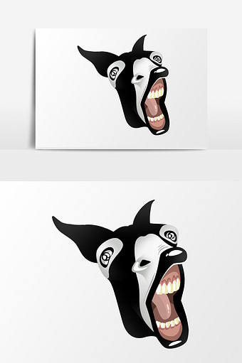 手绘卡通小清新驴吼叫图片下载