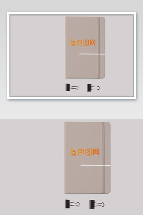 办公笔记本夹子样机