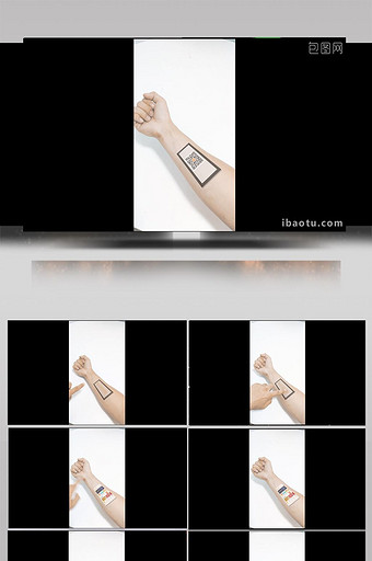 抖音爆款创意有趣手臂虚拟全息手机图文展示图片