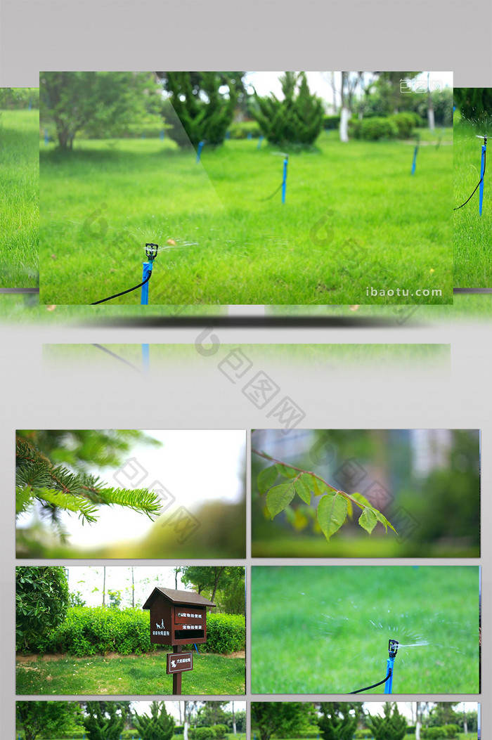 1080P小区环境绿化自然风景