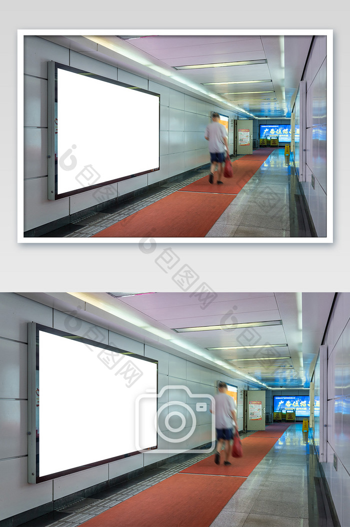室内空间空白广告图购物中心海报展示
