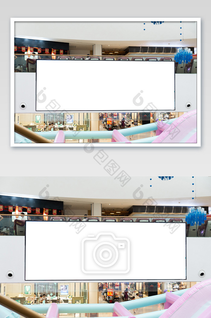 大型商场海报展示空白广告图购物中心