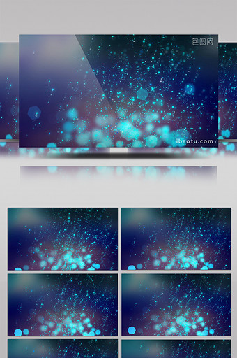蓝色光斑粒子舞台背景图片