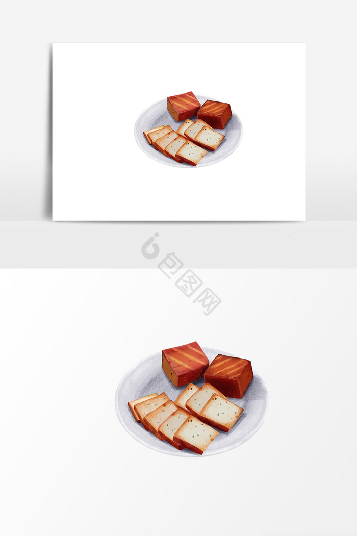 豆腐菜盘子装饰图片