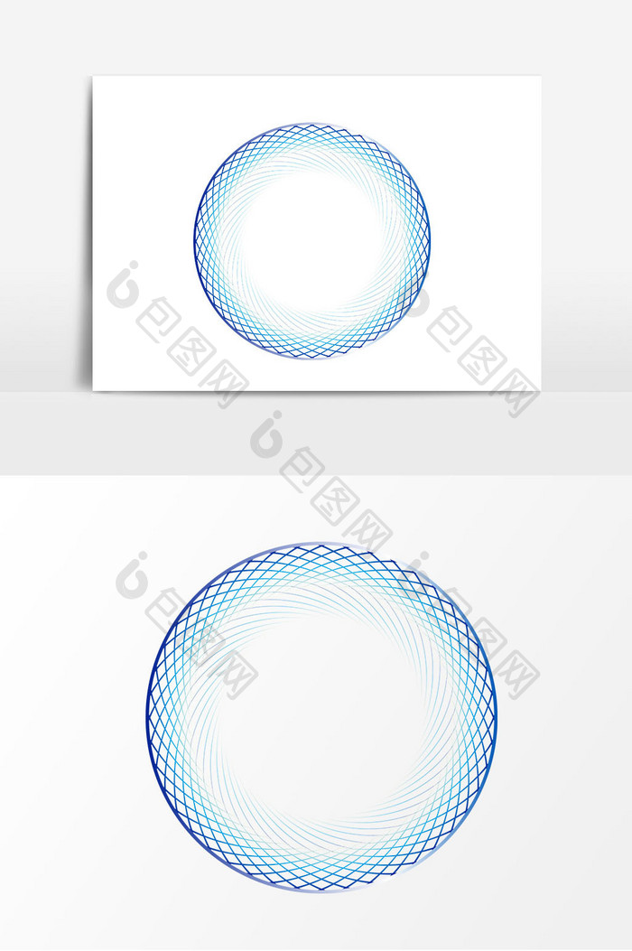 蓝色科技螺旋丸矢量设计