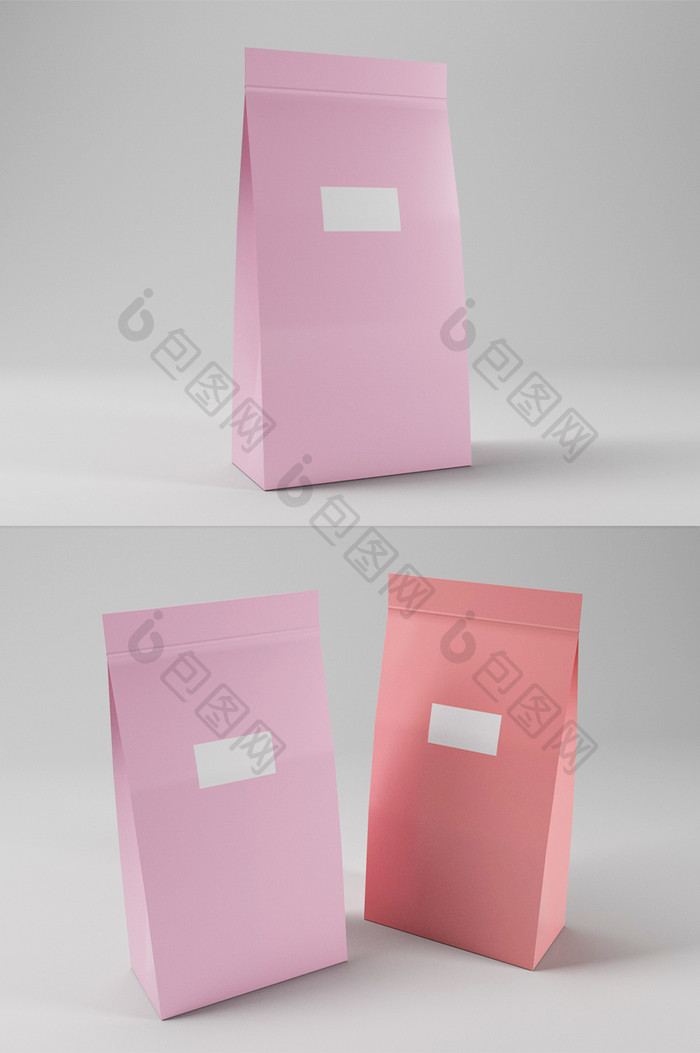 个性定制包装袋产品样机C4D模型（OC）