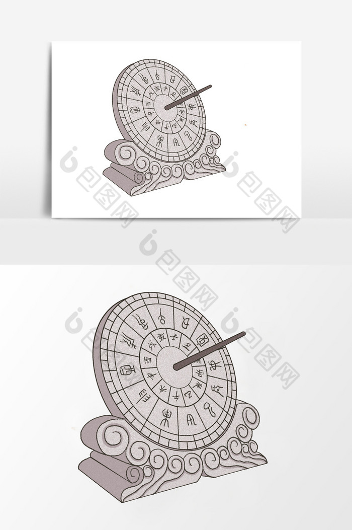 古代的钟表简笔画图片