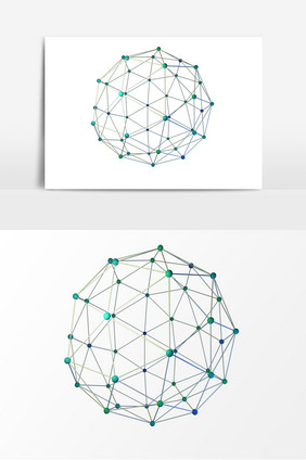 科技感原子构成模型