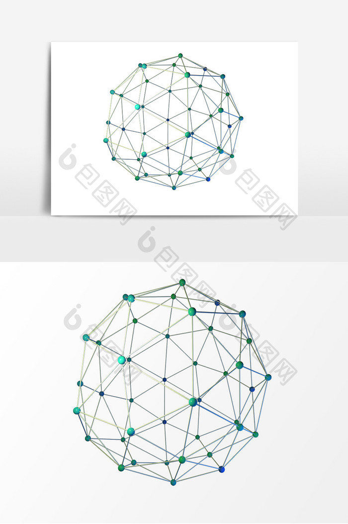 科技感原子构成模型