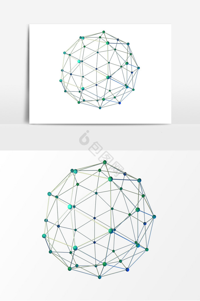 科技感原子构成模型图片