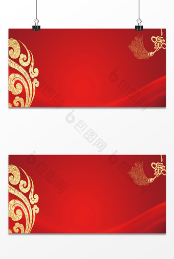 中国风金色花纹背景图片