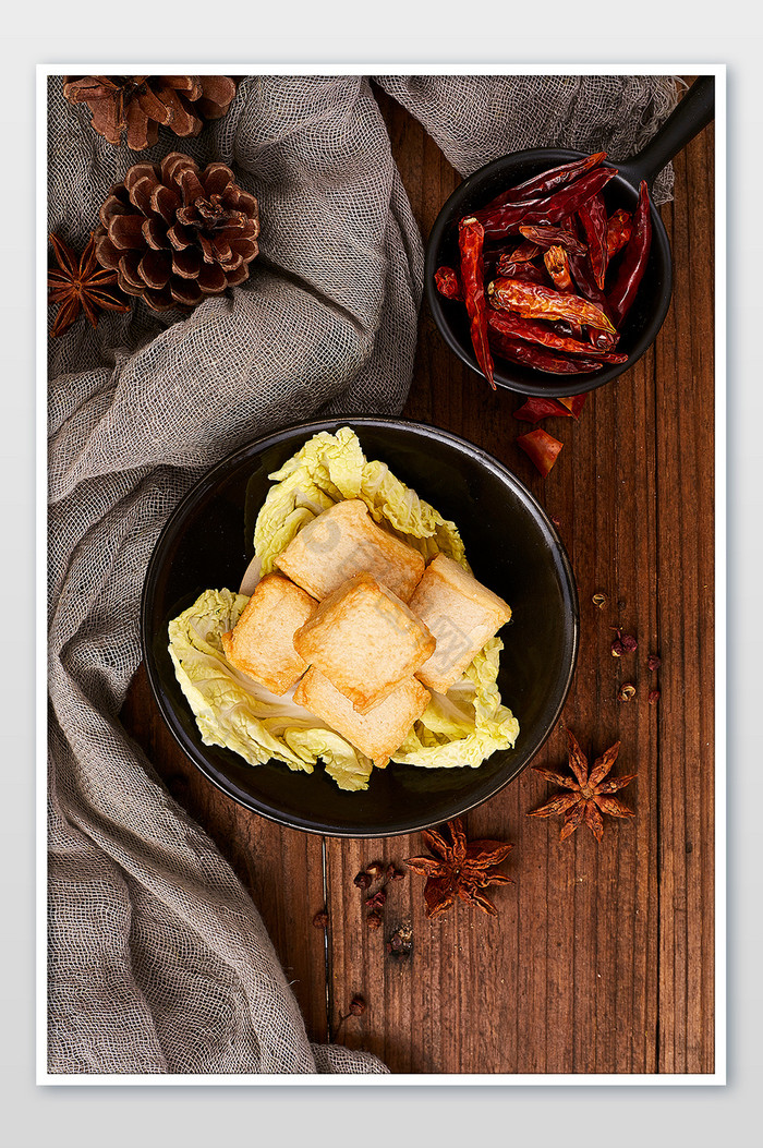 黄色鱼豆腐麻辣烫火锅食材美食摄影图片图片